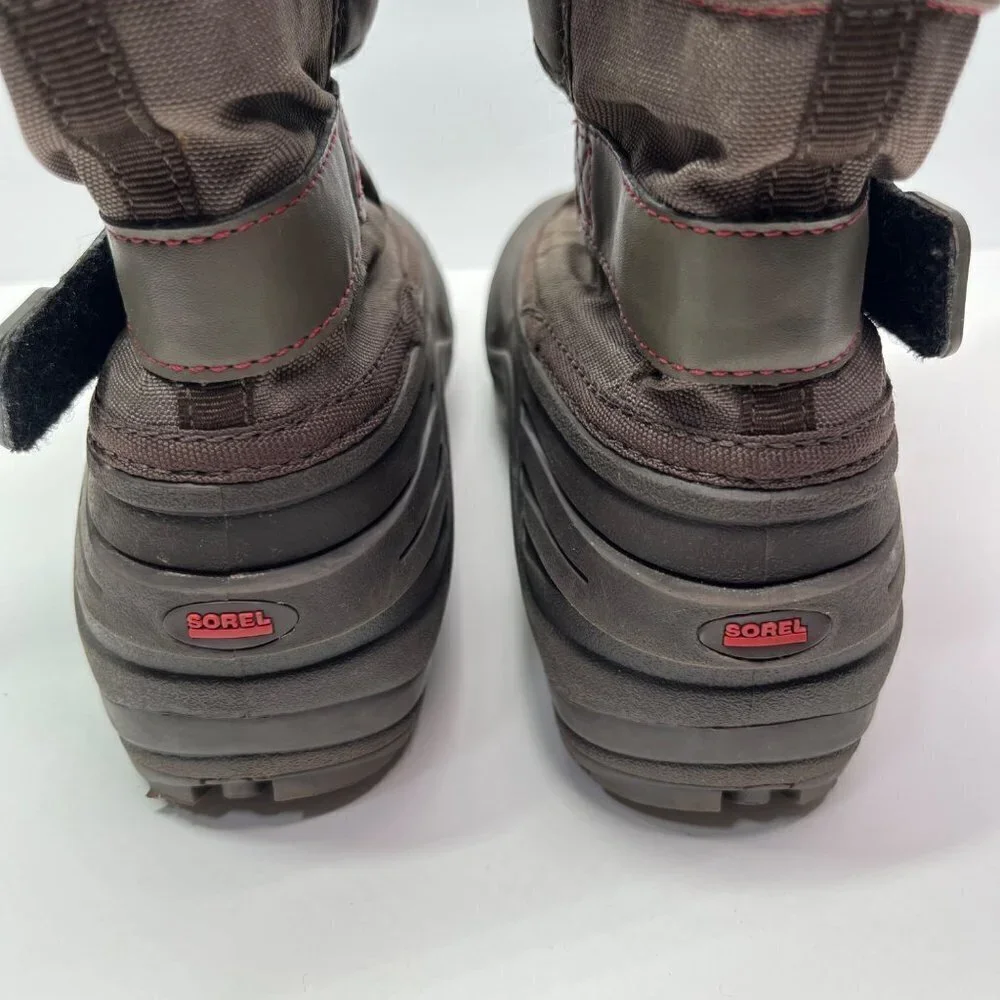 Sorel Flurry Brown Winter Snow Waterproof Insulated Boots Youth Size 4